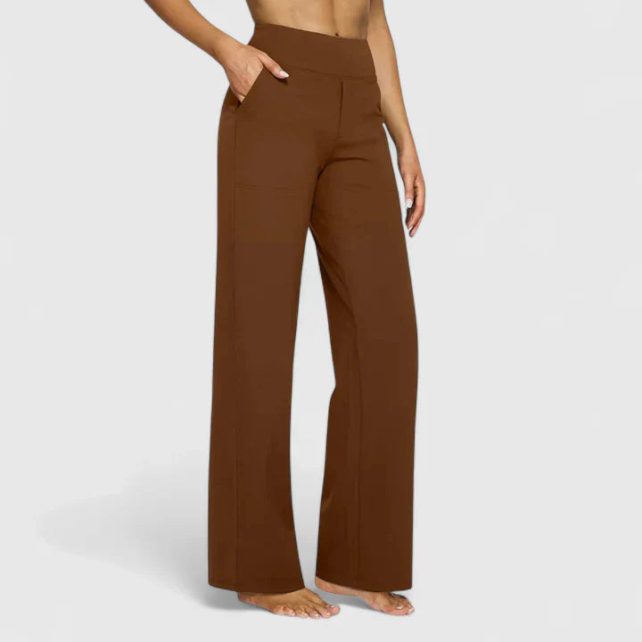 AME | Relaxed straight-leg pants with elastic waist