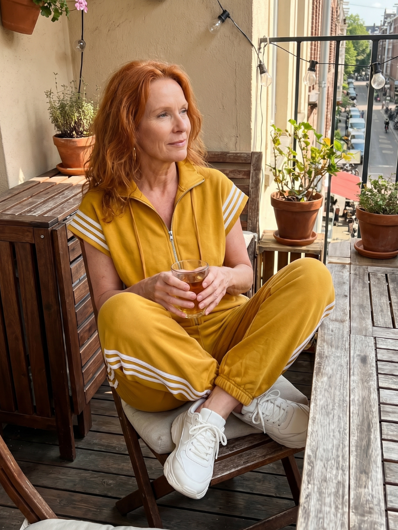LARK | Jumpsuit with side stripe panels