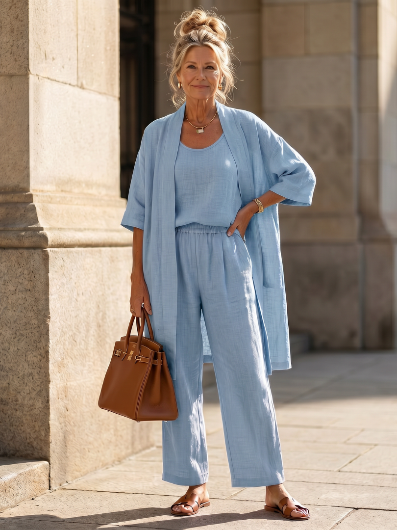 YAEL | Three-piece set with wide-leg pants