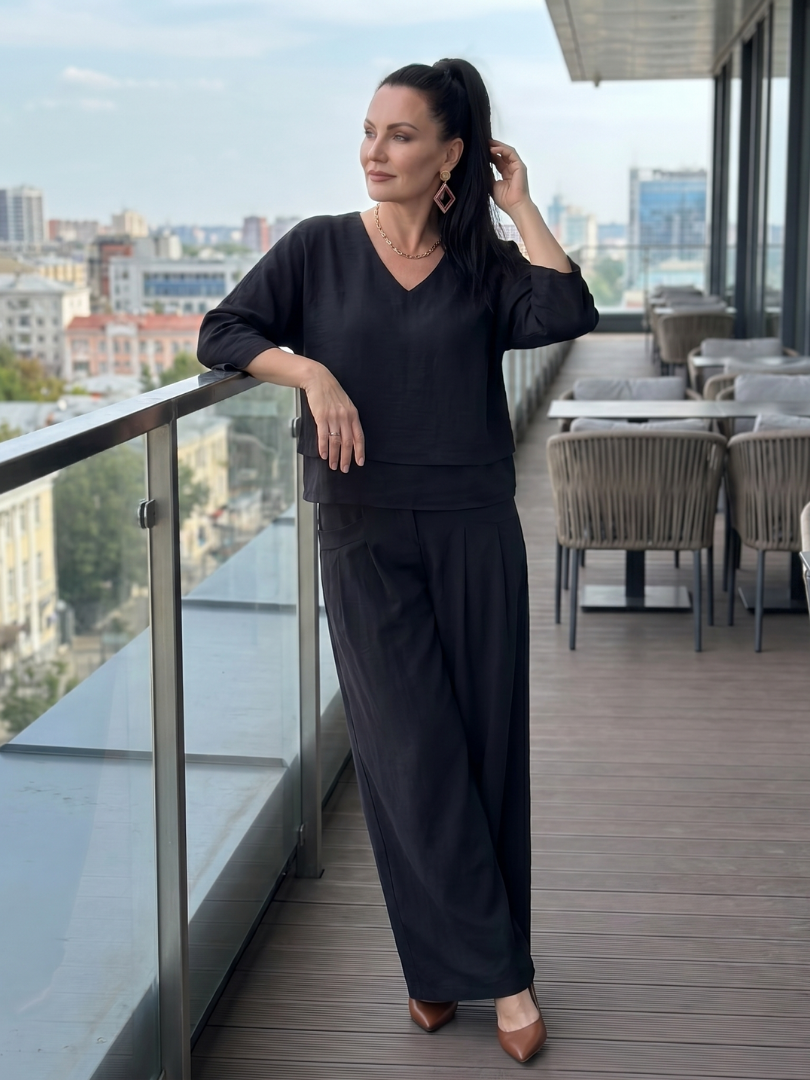 RIVER | Set with wide-leg pants