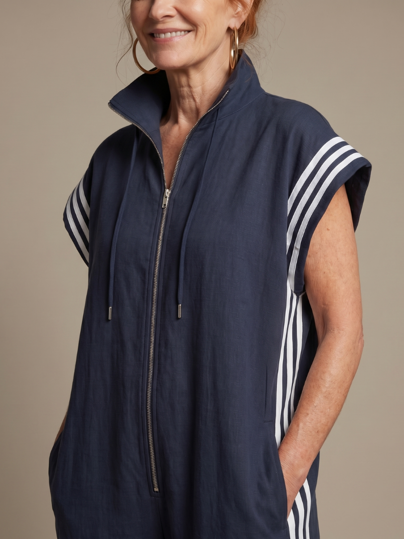 LARK | Jumpsuit with side stripe panels