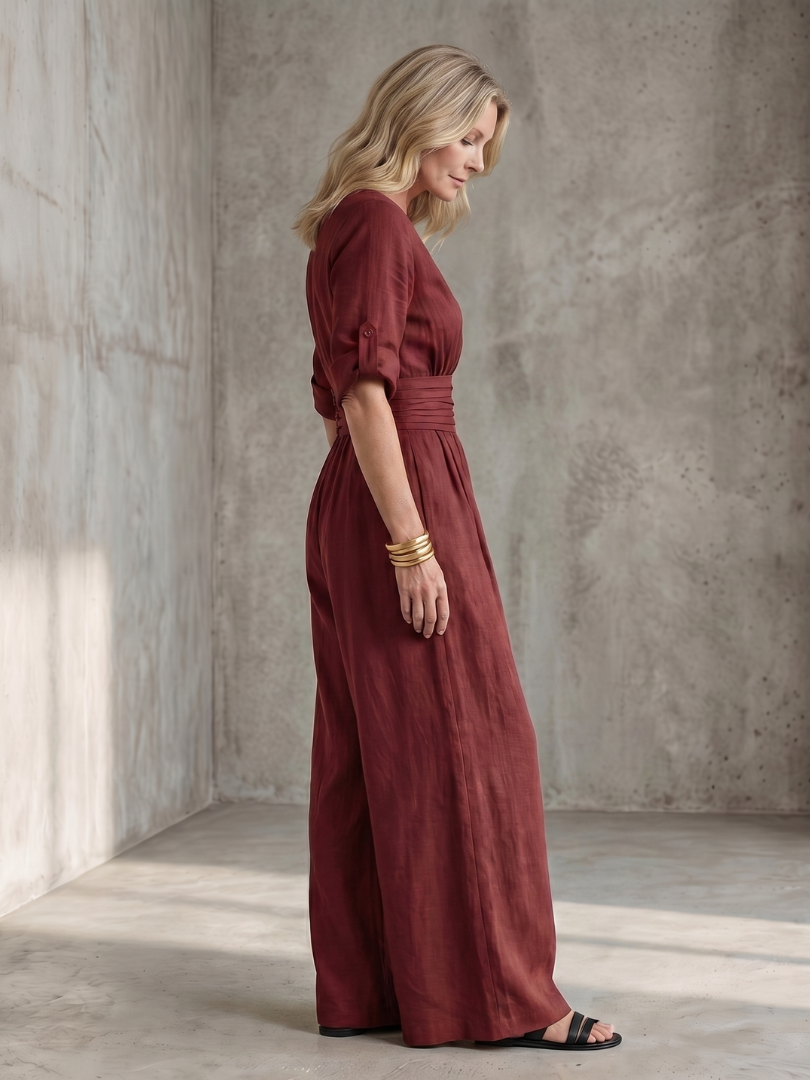 WANDA | Jumpsuit with wide-leg pants
