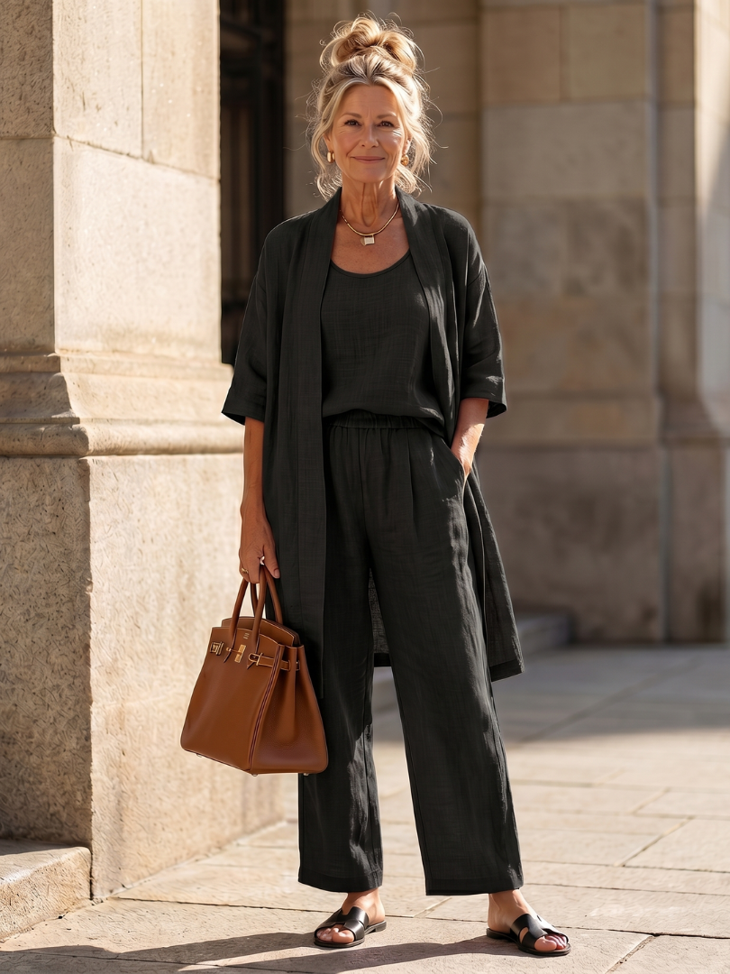 YAEL | Three-piece set with wide-leg pants