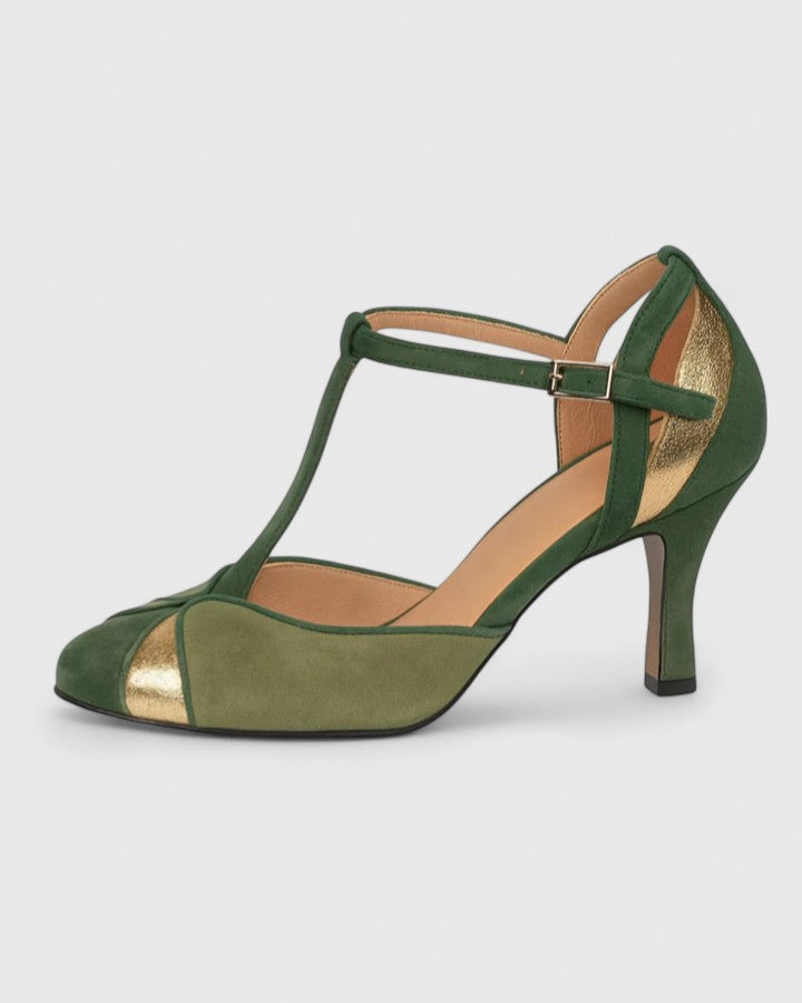 CORALISE | Evening heels with ankle strap and open toe