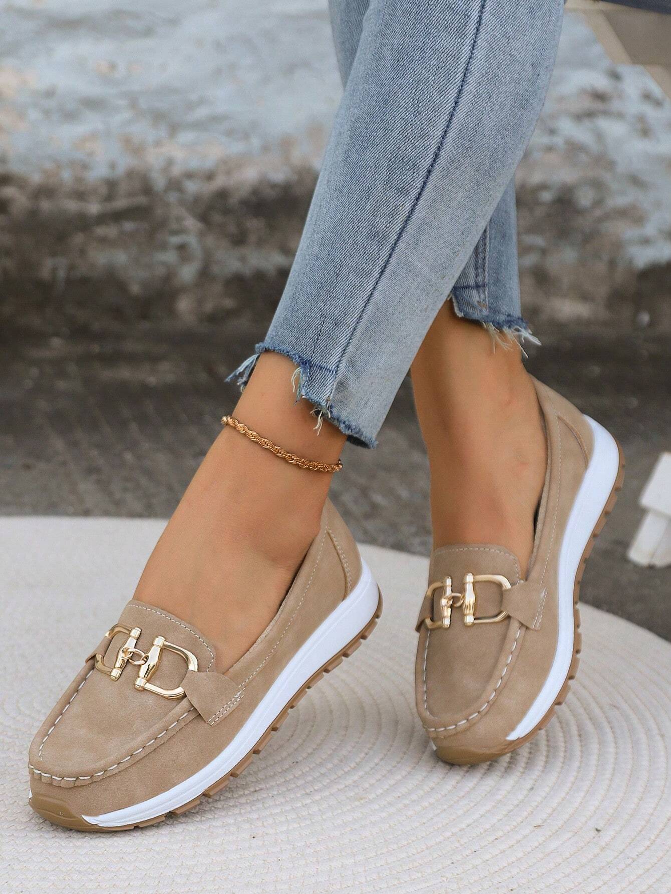 ELLIE | Flat moccasins with buckle closure