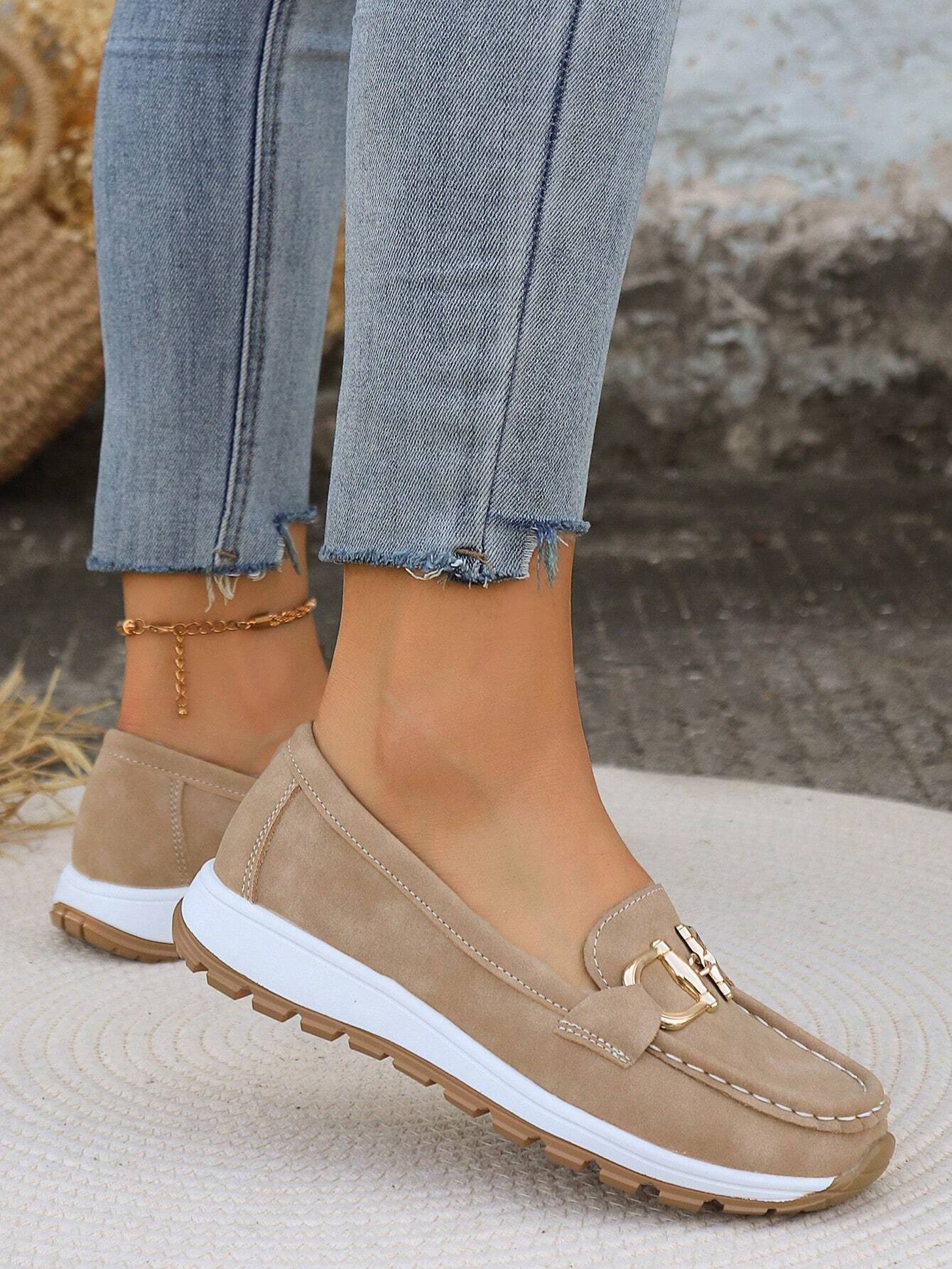 ELLIE | Flat moccasins with buckle closure