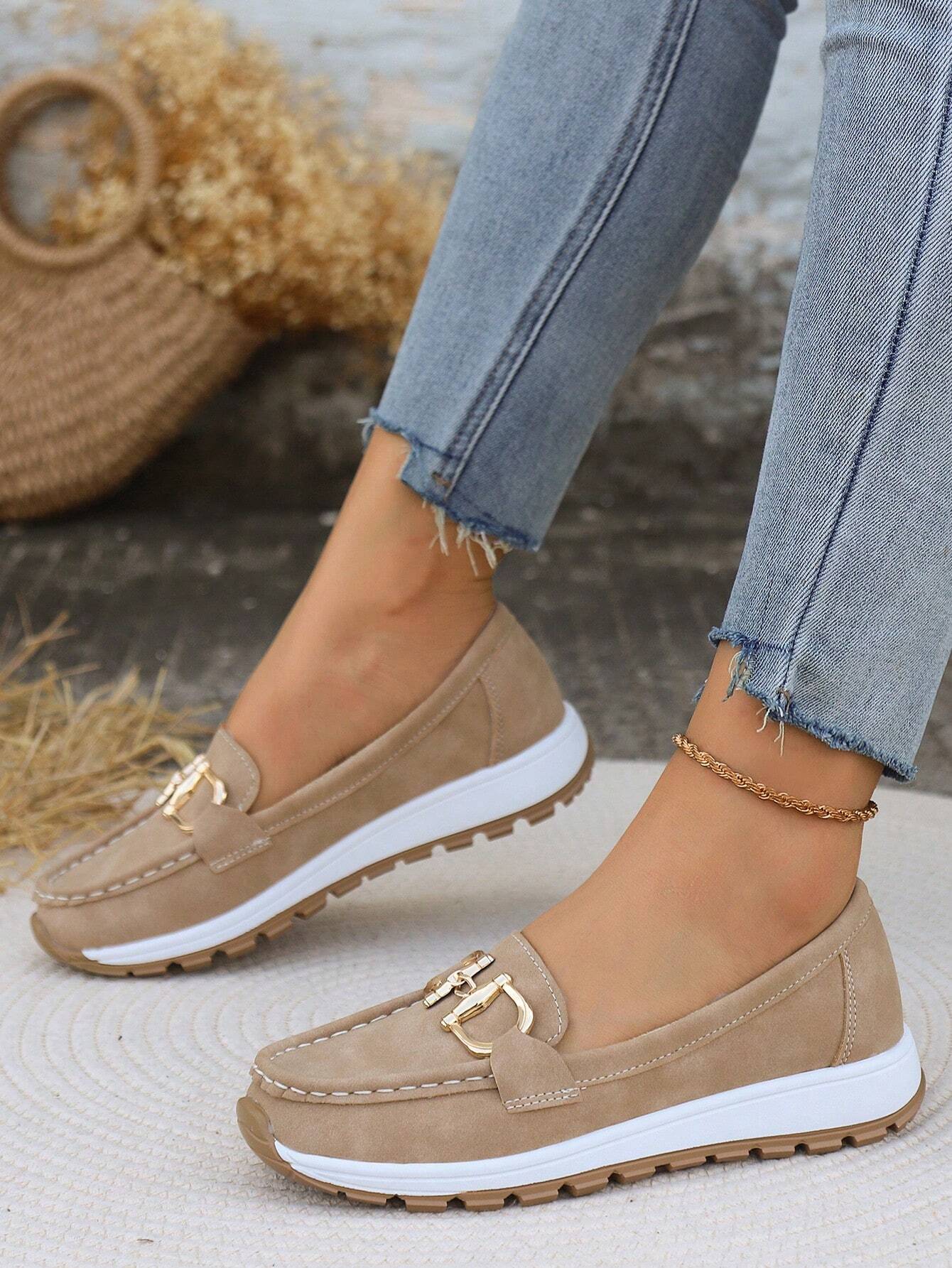 ELLIE | Flat moccasins with buckle closure