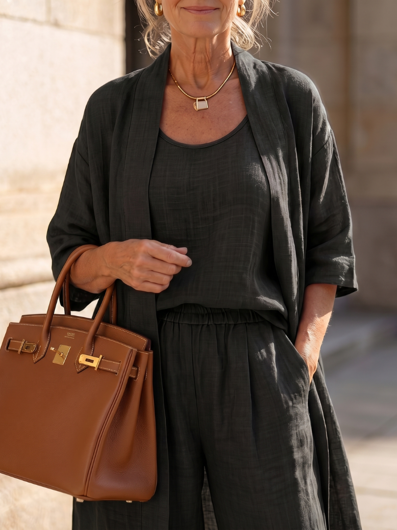 YAEL | Three-piece set with wide-leg pants