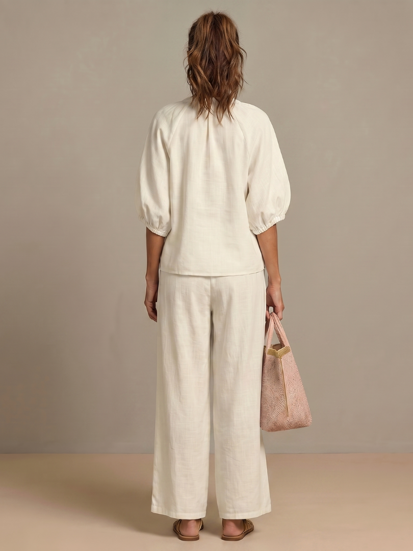 NATALIA | Set with wide-leg pants