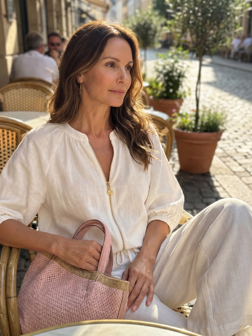 NATALIA | Set with wide-leg pants