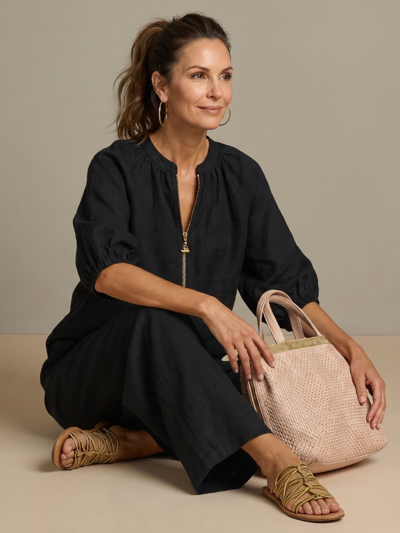 NATALIA | Set with wide-leg pants