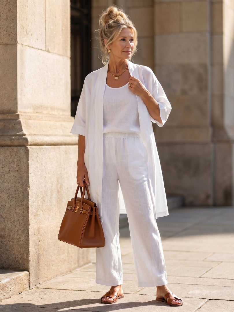 YAEL | Three-piece set with wide-leg pants