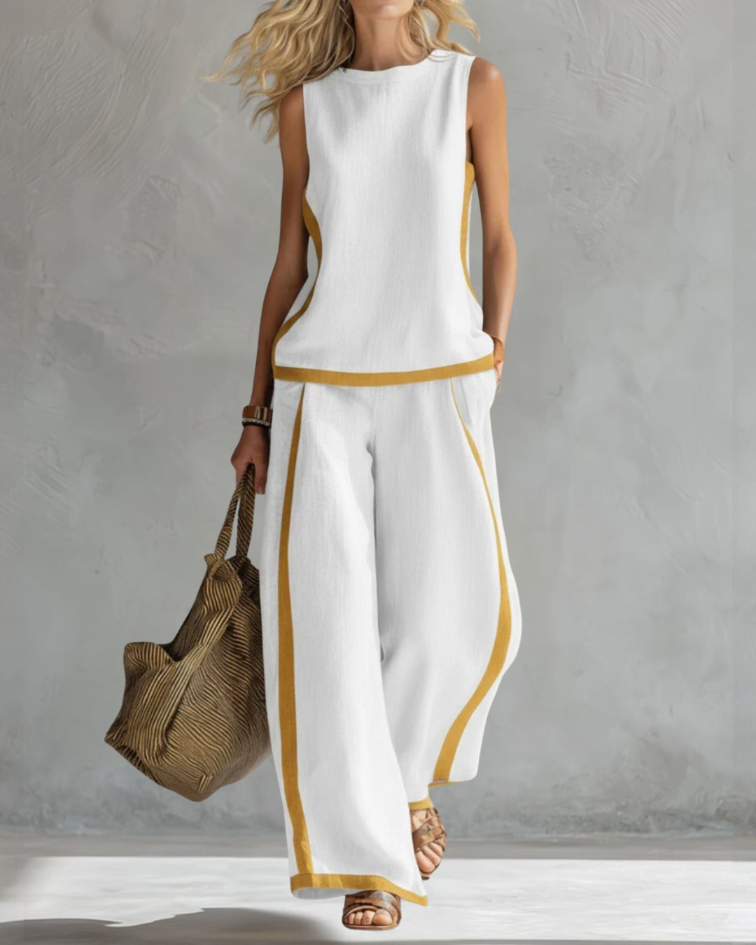 REAGAN | Relaxed co-ord set with wide-leg pants