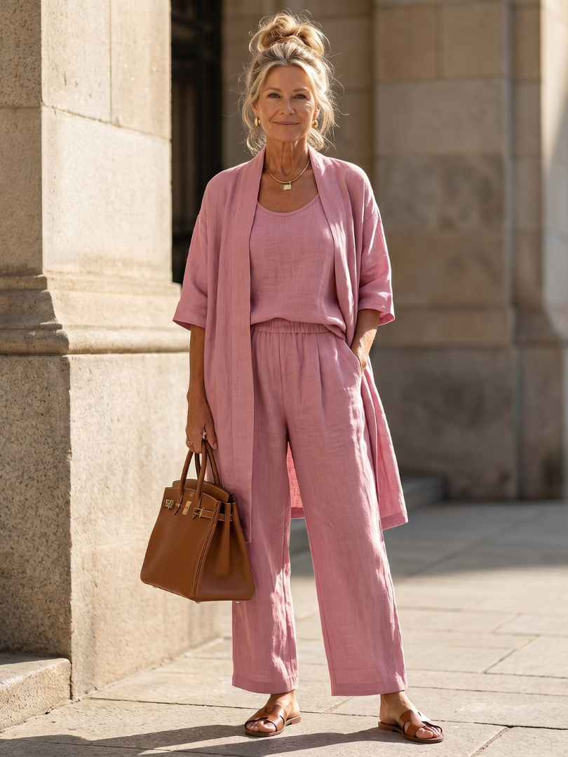 YAEL | Three-piece set with wide-leg pants