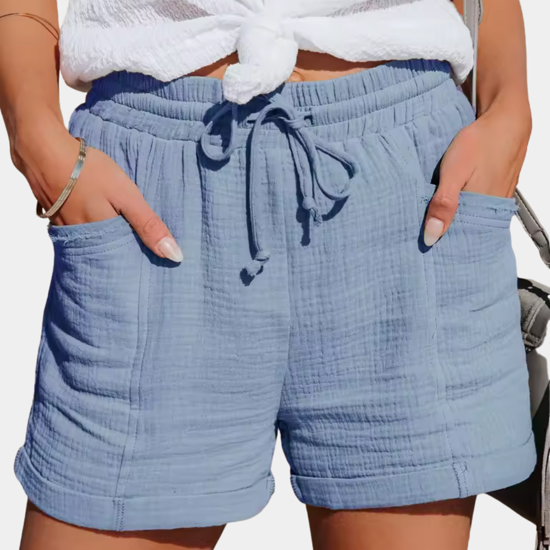 MAYA | Relaxed wide-leg shorts with drawstring waist