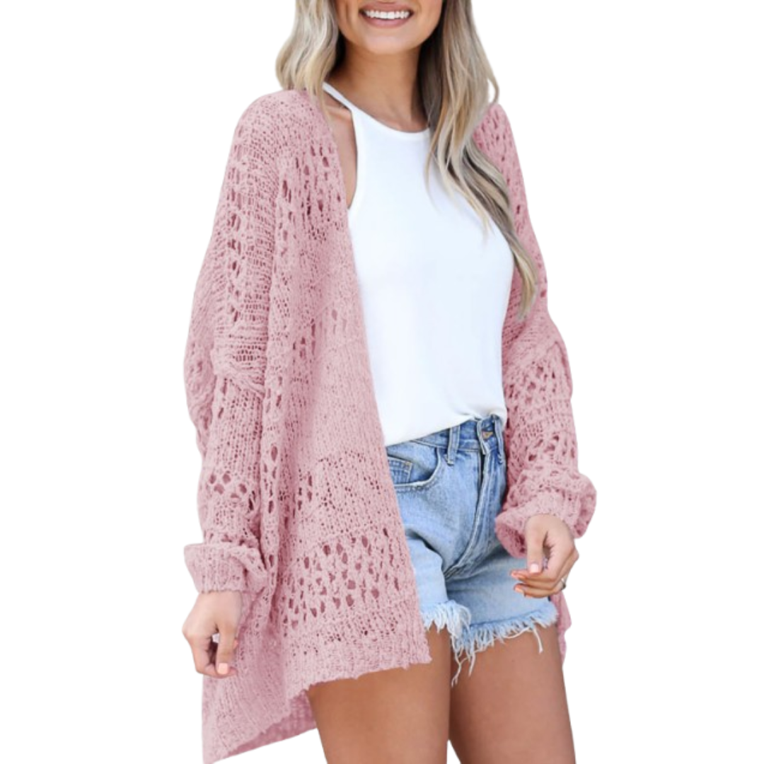 NAOMI | Open-knit oversized cardigan