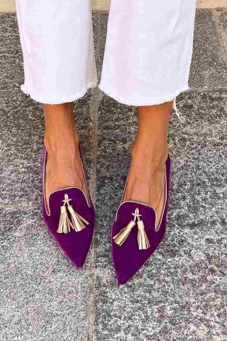 HARPER | Tassel-front loafer with pointed toe