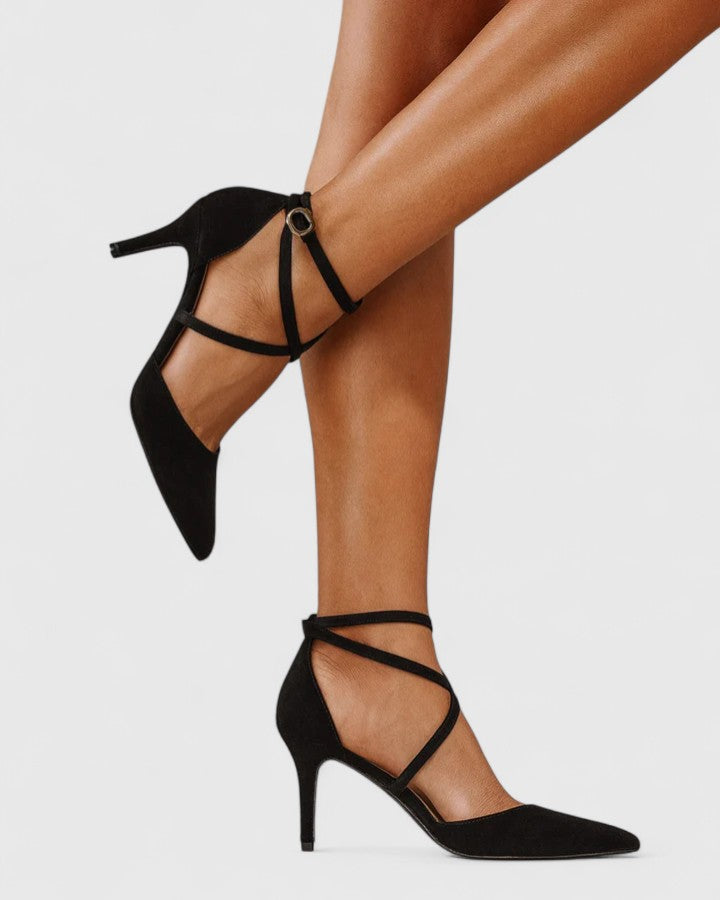 VEYLAH | Pointed-toe heels with ankle strap
