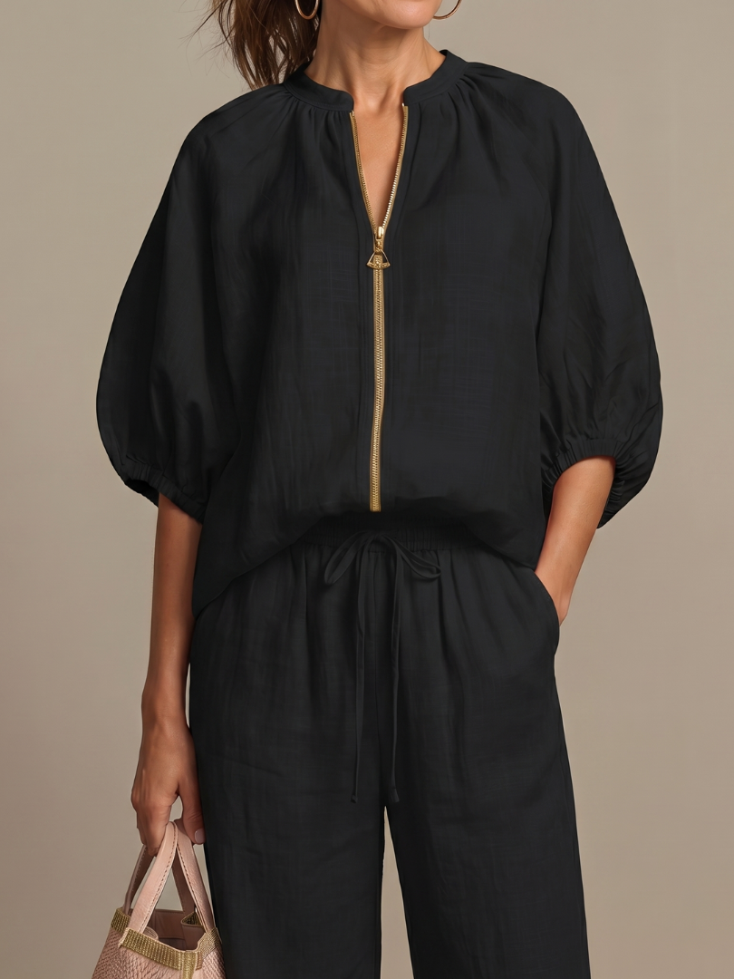 NATALIA | Set with wide-leg pants