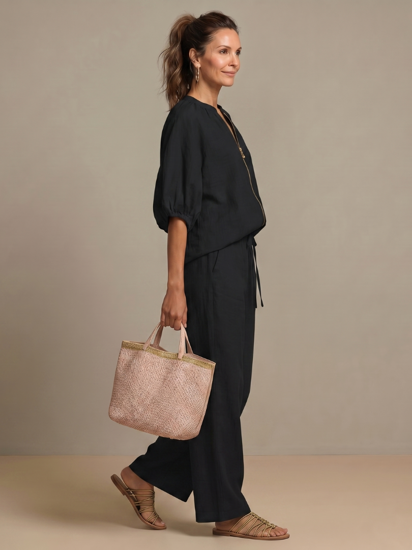 NATALIA | Set with wide-leg pants