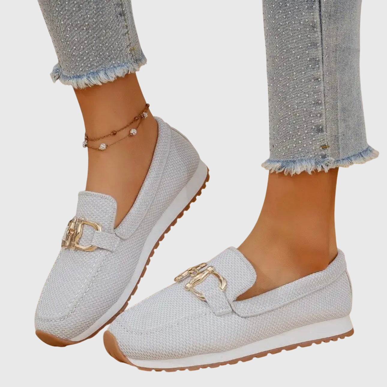 SUSIE | Loafers with smooth structured finish