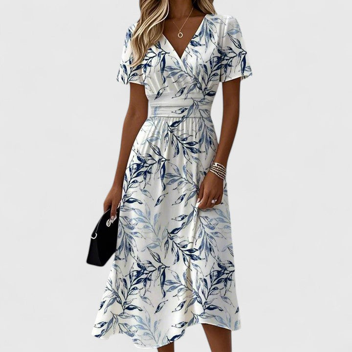 FENYSKA | Soft-touch wrap dress with crossover top
