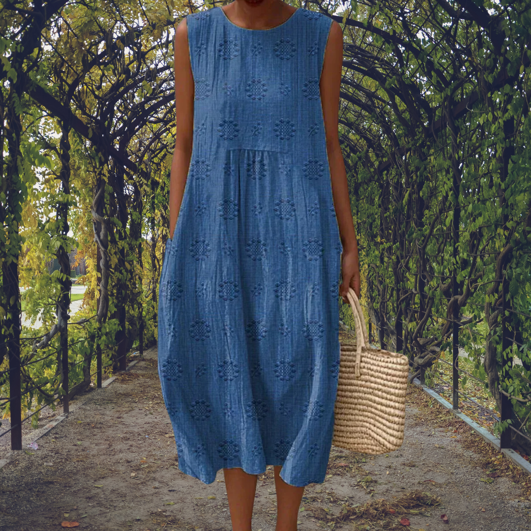 GINEVRA | Flowy sleeveless maxi dress with pockets
