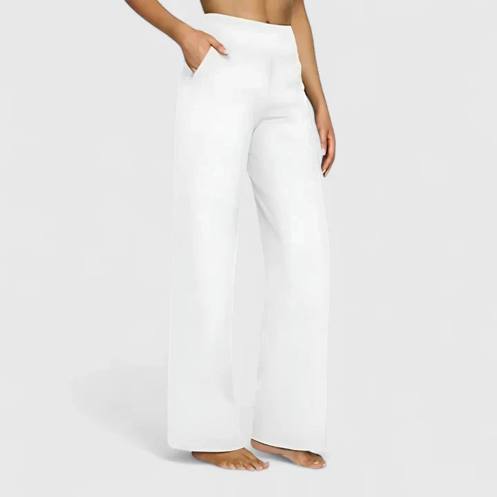 AMIE | Straight-leg pants with elastic waist