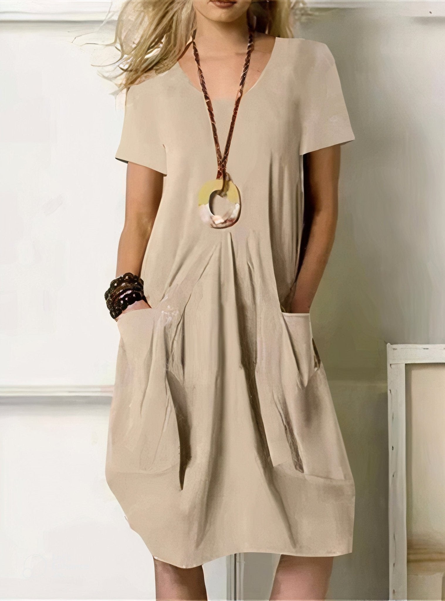 ORIANE | Flowy maxi dress with relaxed silhouette
