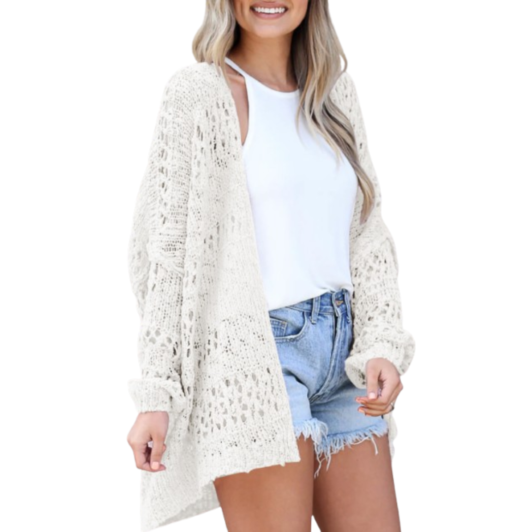 NAOMI | Open-knit oversized cardigan