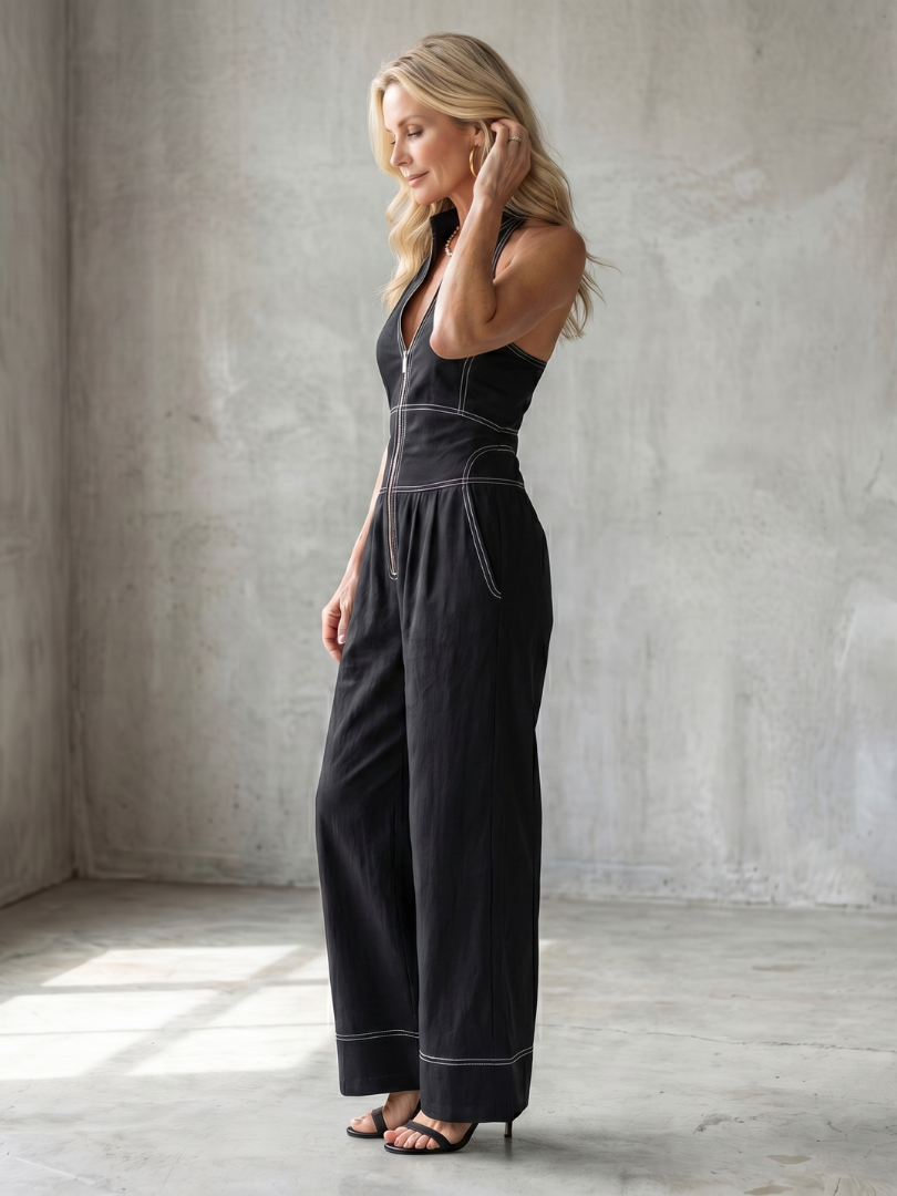 DARA | Jumpsuit with wide-leg pants