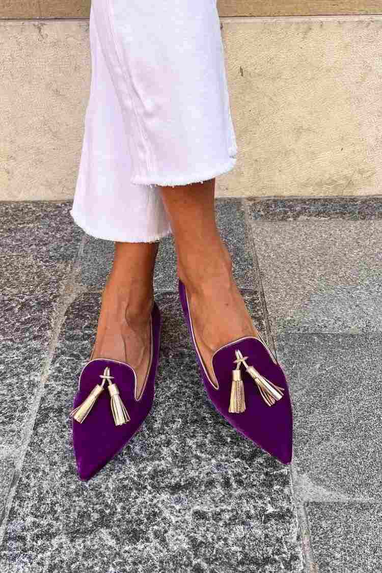 HARPER | Tassel-front loafer with pointed toe
