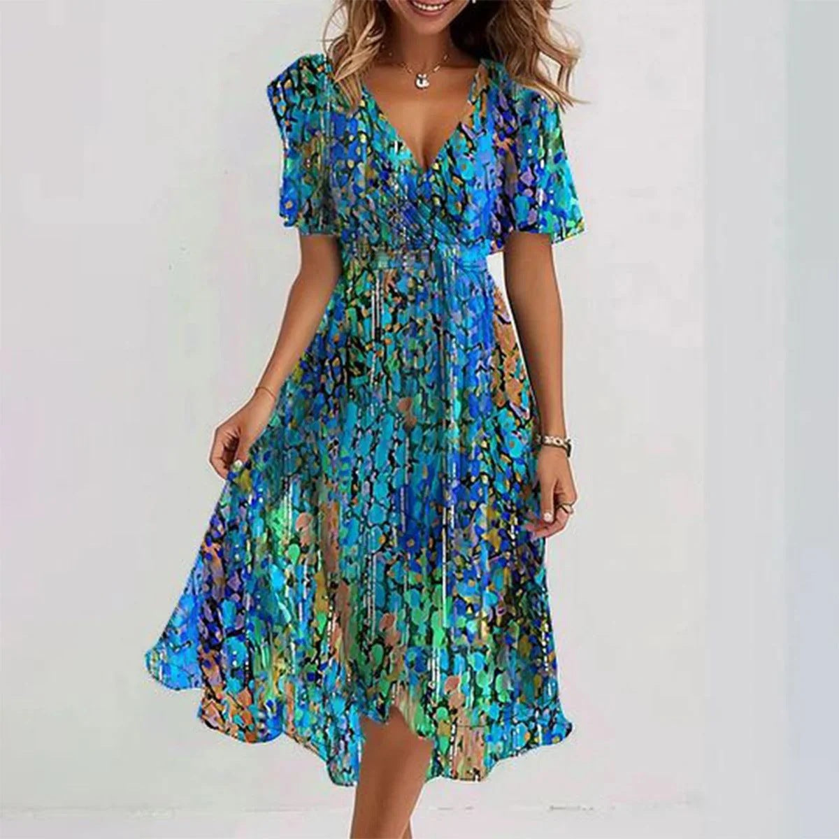 GRACE | Sleeveless summer dress in breathable fabric