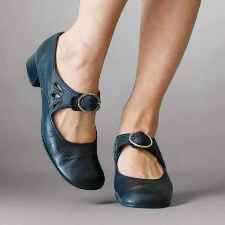 EDEN | Polished orthopedic Mary Jane wedge sandal