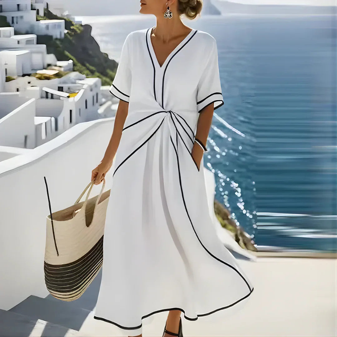 HANNAH | Flowing wrap-waist dress for warm occasions