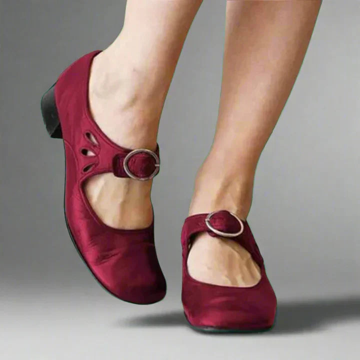 EDEN | Polished orthopedic Mary Jane wedge sandal