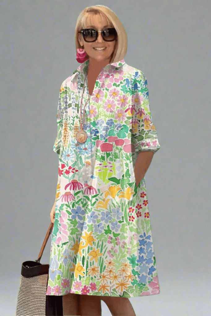 PAIGE | Midi dress with a relaxed, flowing fit