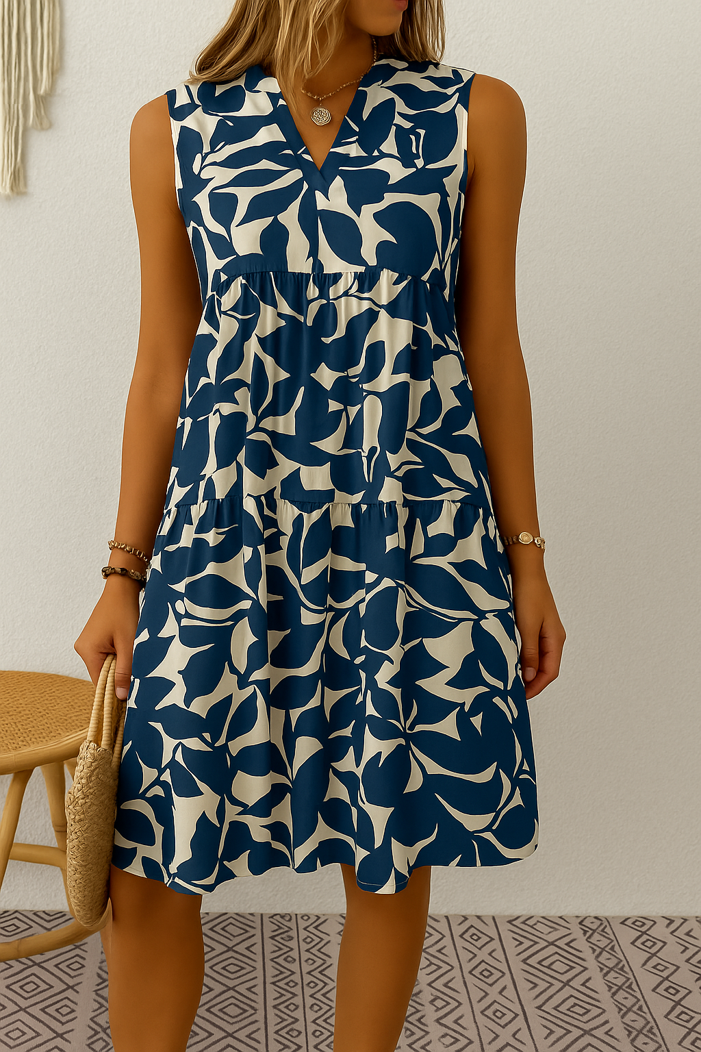 TESSA | Flowy midi dress with floral print