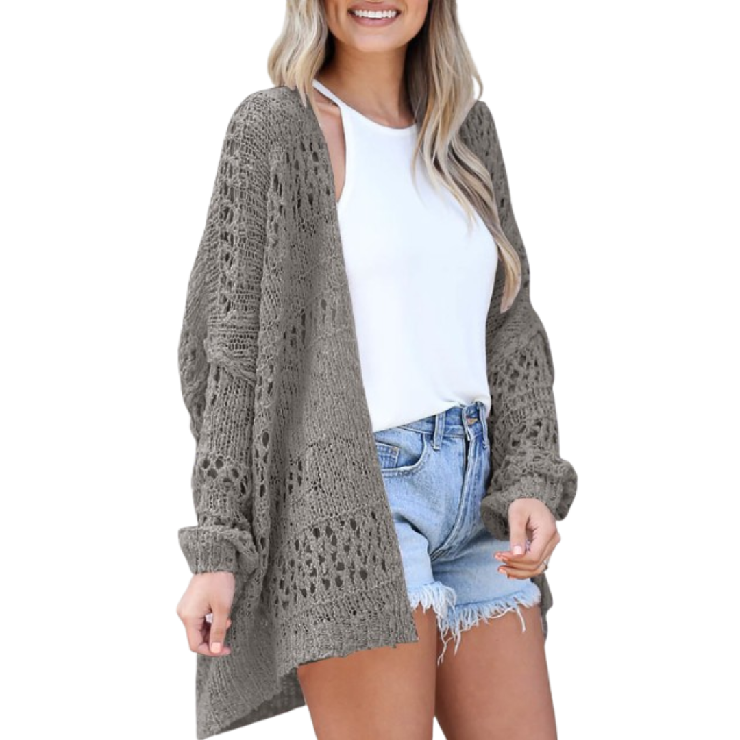 NAOMI | Open-knit oversized cardigan