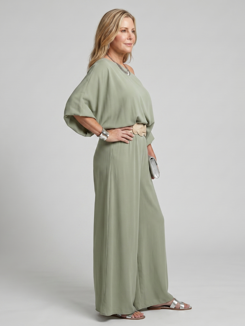 SIOMARA | Set with wide-leg pants