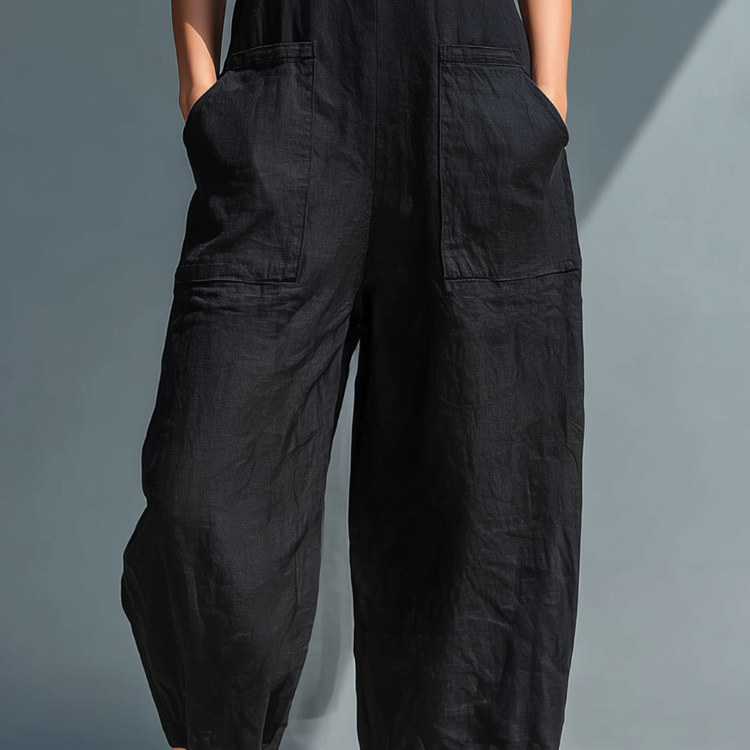CECELIA | Sleeveless mandarin-collar jumpsuit