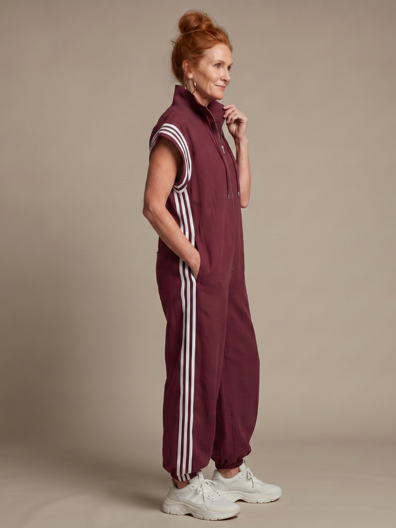 LARK | Jumpsuit with side stripe panels