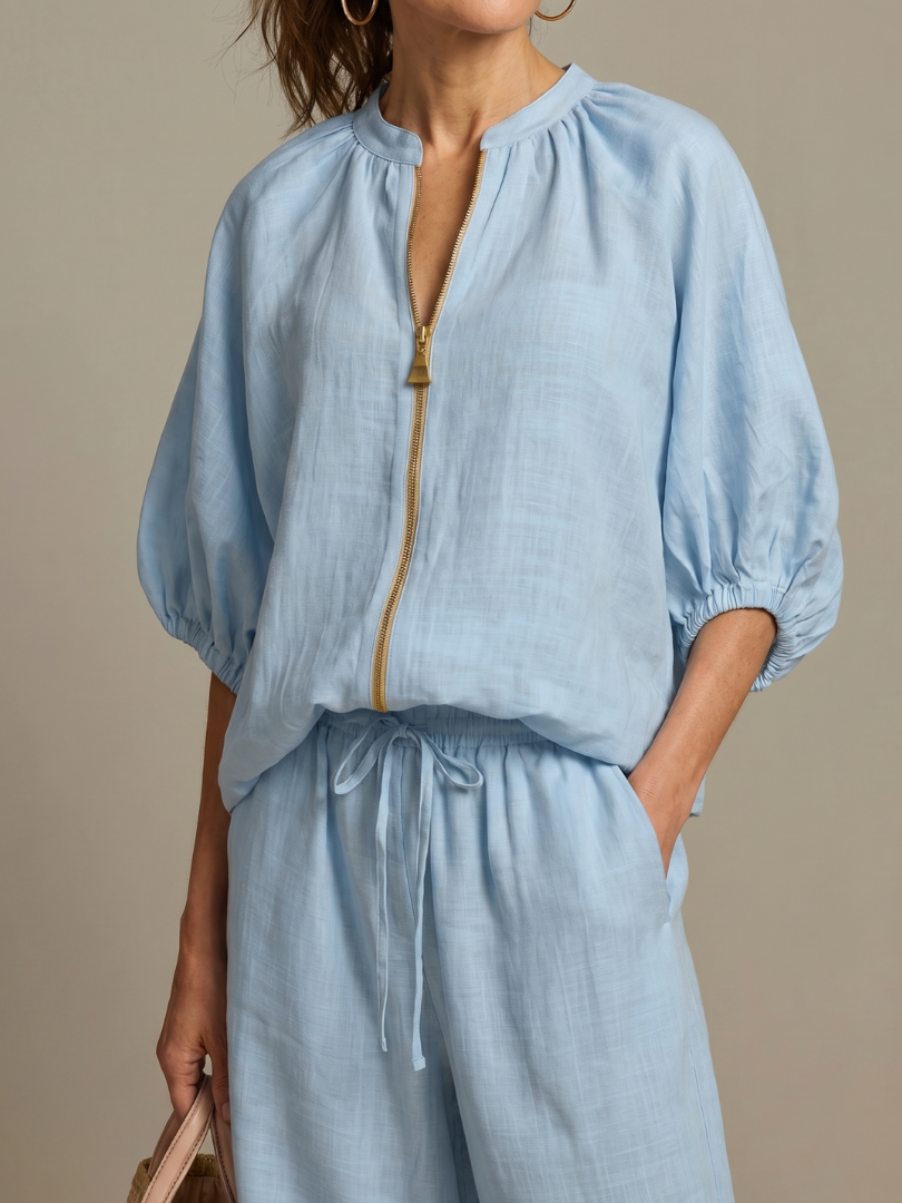 NATALIA | Set with wide-leg pants