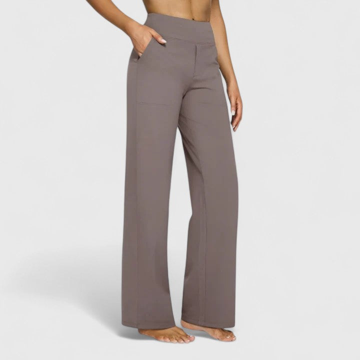 HILARY | Straight-leg pants with wide waistband