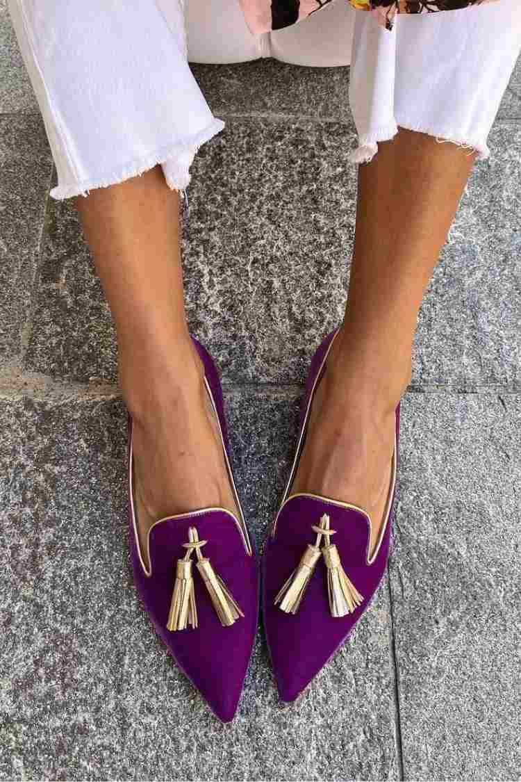HARPER | Tassel-front loafer with pointed toe