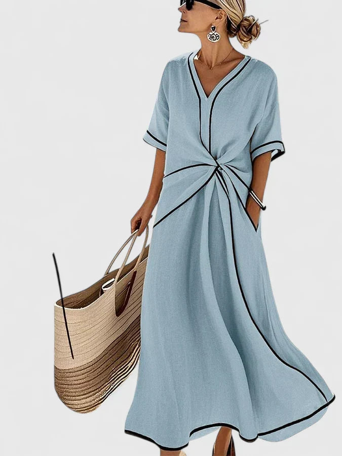 ERYKAHHH | Relaxed striped dress with elongating fit
