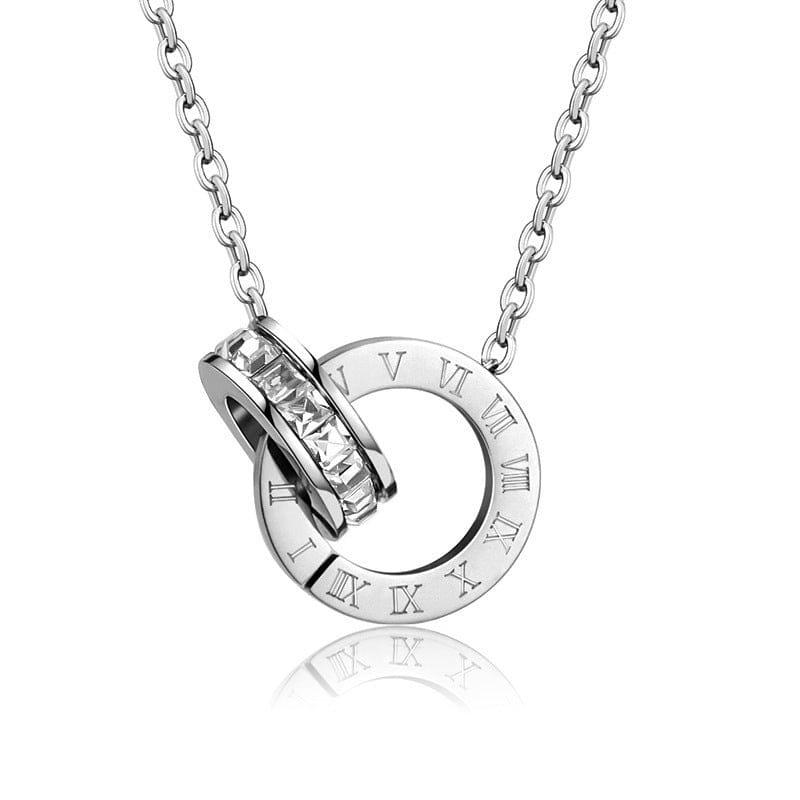 LUNA | Spiral pendant necklace in titanium steel