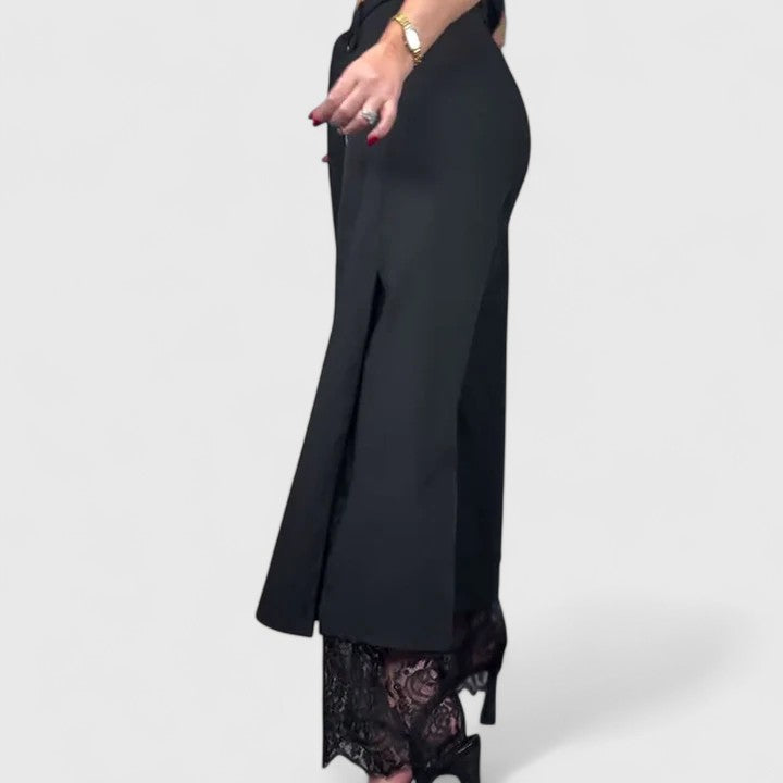 MADONNA | Relaxed wide-leg pants with lace detail