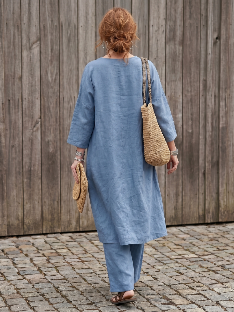 ONYX | Relaxed tunic set with wide-leg pants