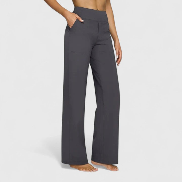 HILARY | Straight-leg pants with wide waistband